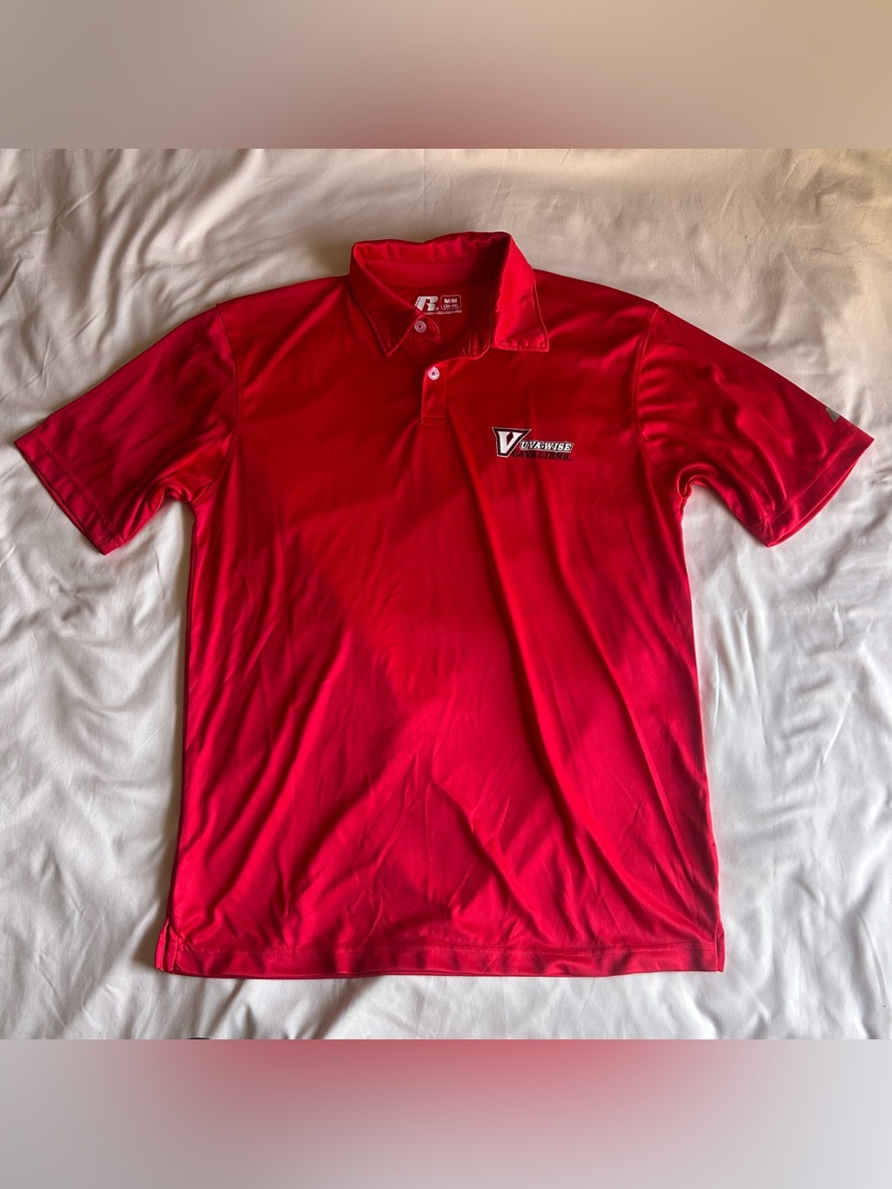 Russell Athletic UVA Wise Polo Shirt – Red – Size Medium